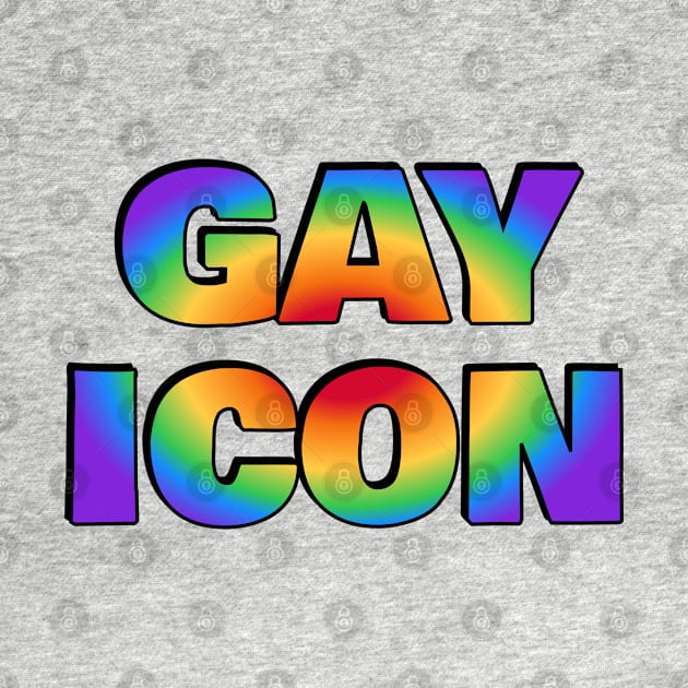 GAY ICON rainbow gradient text by InspireMe